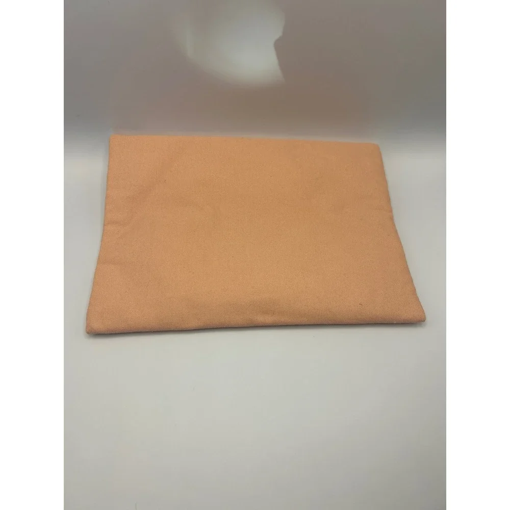 Gucci Beauty Peach‎ Canvas Envelope Makeup Pouch Button Closure Cosmetic Bag